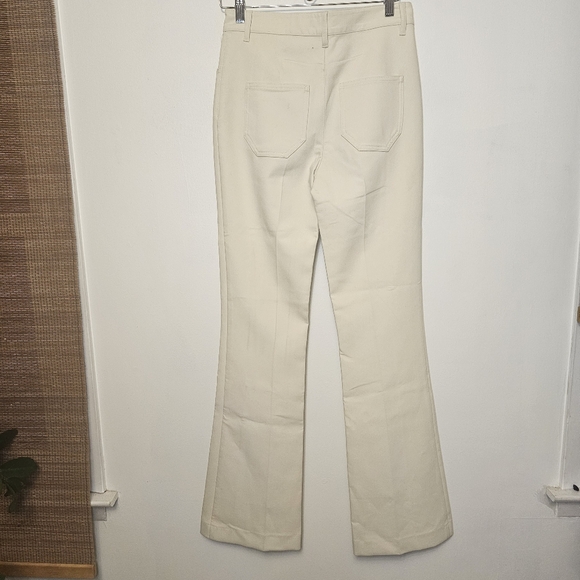 NWT Massimo Dutti Cream Pin Tuck Pants Size 4 - Picture 8 of 12